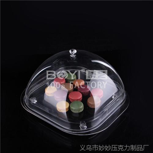 工厂订做透明压克力食品罩 有机玻璃半球菜罩 亚克力产品陈列罩子